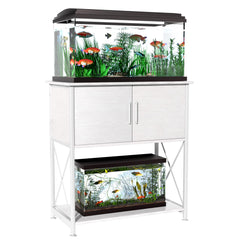 Herture aquarium stand metal frame close-up shows sturdy durability.