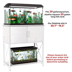 Herture two-level layout highlights versatile placement for tanks and accessories.