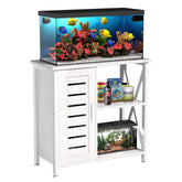 Herture fish tank stand table top supports up to 330 lb for a secure display
