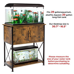 Herture stand cabinet storage keeps fish supplies organized and accessible.