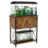 Herture front view of the stand shows a sturdy desktop for 20-29 gallon tanks.
