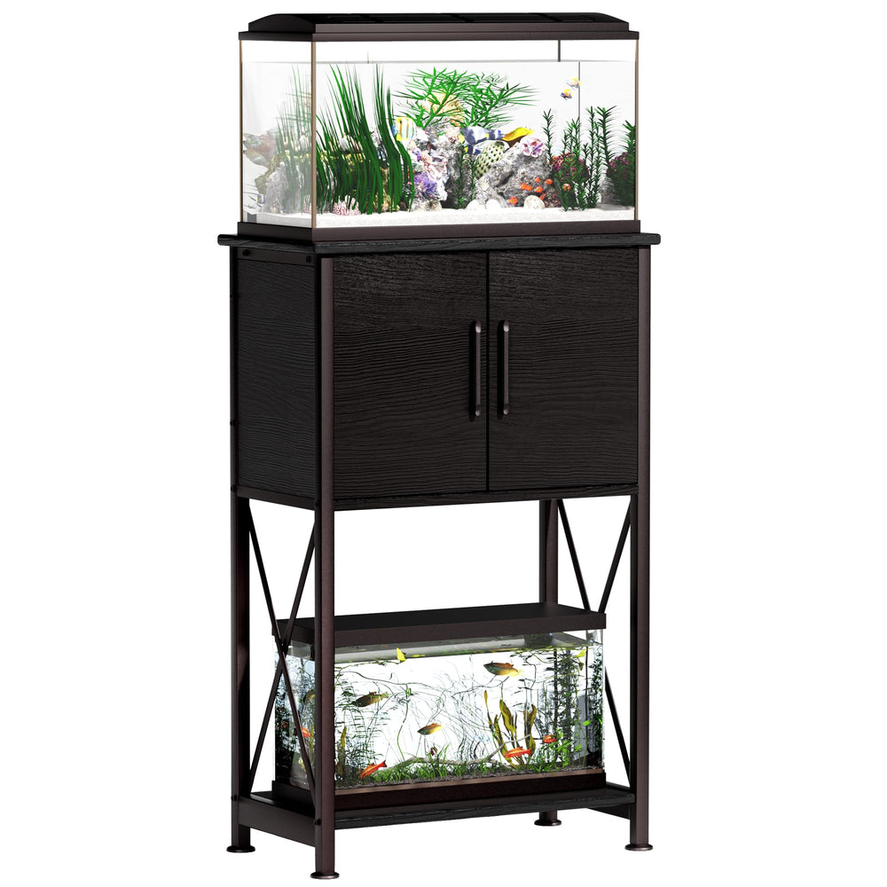 Herture stand top surface ready for 5-10 gallon tanks, 20.5 by 11.02 inches.