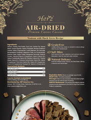Herz air-dried venison and duck liver close-up shows rich aroma and meaty texture