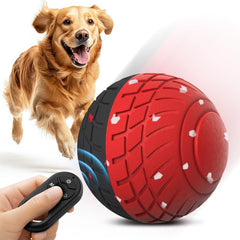 HETOO interactive ball in action with remote control for indoor play.