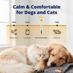 Heusom Silent Paw Trimmer USB charging indicator ensures ready-to-use grooming.