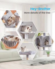 Hey-brother anti-tip kit keeps the cat tower secure during playtime.