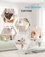 Hey-brother cat tree anti-tip-kit boosts stability for safe climbing and play.
