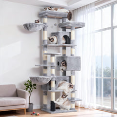 Hey-brother cat tree base platform gives stable footing for active indoor cats.