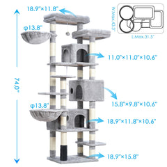 Hey-brother cat tree condos offer cozy napping and safe retreats.