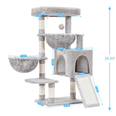 Hey-brother cat tree cozy condo provides a private hideaway for cats.