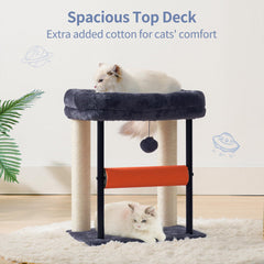 Hey-brother cat tree rotatable scratcher promotes engaging play and claws exercise.