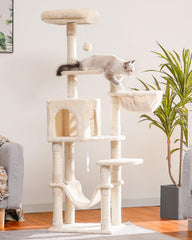 Hey-brother cat tree top-perch offers a sunny, elevated view for curious cats.