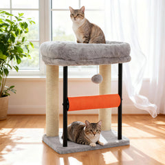 Hey-brother cat tree top platform offers a stable resting spot for kittens