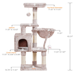 Heybly cat tower condo provides vertical exploration for curious cats
