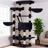 Heybly Cat Tree 68in top platforms provide a sturdy perch for relaxed viewing.