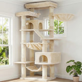 Heybly cat tree 71-inch tower with multiple perches for lounging and observation.