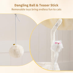 Heybly hammock provides a relaxed lounge area for calm cats.