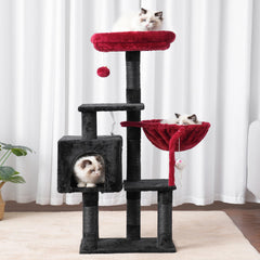 Heybly cat tree sisal posts encourage scratching and exercise.