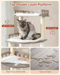 Heybly cat tree natural sisal posts encourage scratching and claw maintenance