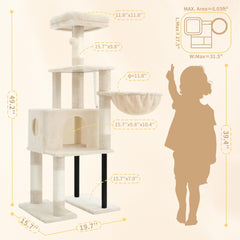 Heybly cat tree top perch right offers soft padding and broad sightlines