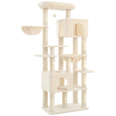 Heybly cat tree offers two hammocks for cozy naps.