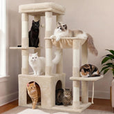 Heybly Heavy Duty Cat Tree baseboard provides extra stability for active cats