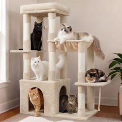Heybly Heavy Duty Cat Tree baseboard provides extra stability for active cats