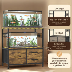 Heybly stand with drawers open shows organized storage for meds and tools.