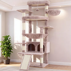 Heybly tall cat tree baseplate provides stable support for large cats