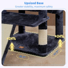 Heybly multi-level structure with multiple levels for climbing