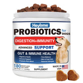 HEYISME probiotics for dogs bacon-chews, tasty daily gut support and flavor appeal