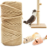 HezzLuv 164ft sisal rope spool shows natural texture for durable scratching posts.
