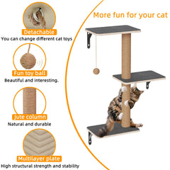 HHOFURN dual-decker condo offers elevated hideaway for curious cats