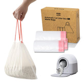 HHOLOVE self-cleaning litter box liner pink packaging for easy setup.