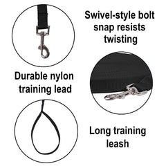 Hi Kiss nylon strap leash ensures durability for daily walks and training.
