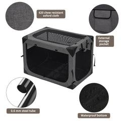 Hiaksedt dog crate anti-chew fabric prevents destructive chewing during travel.