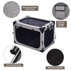 Hiaksedt portable dog kennel for travel, camping, indoors or outdoors