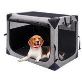 Hiaksedt soft dog crate 36in foldable for easy travel and home confinement