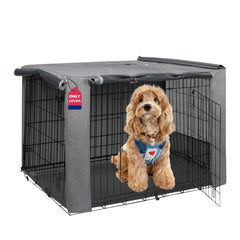 HiCaptain breathable crate cover front view with dual doors for easy access