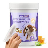 HICC PET Ear Cleaner Wipes 50ct honey scent packaging for easy ear care.