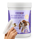 Packaging of HICC PET Ear Cleaner Wipes for dogs and cats, easy ear care