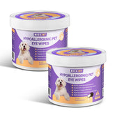 HICC PET Eyes Wipes for dogs and cats, 200-count eye cleaning.