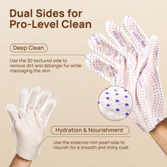 HICC PET Glove Wipes Pro coconut oil infusion nourishes skin and coat