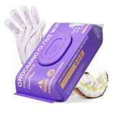 HICC PET Glove Wipes Pro with 3D texture for deep paw cleaning