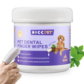 HICC Pet Teeth Cleaning Wipes for dogs – finger wipe for quick tartar control.