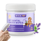 HICC PET teeth wipes for finger-application to clean teeth and reduce plaque.
