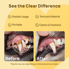 HICC Pet Teeth Cleaning Wipes with mint scent for fresh breath.