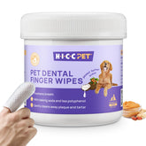HICC PET Teeth Wipes packaging close-up for easy no-rinse dental care