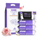 HICC PET Cleaning Wipes rose packaging shown for convenient home use and travel freshening