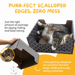 Hide & Scratch scalloped edges provide comfortable face rubs for cats